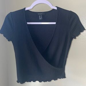black wrap top
